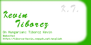 kevin tiborcz business card